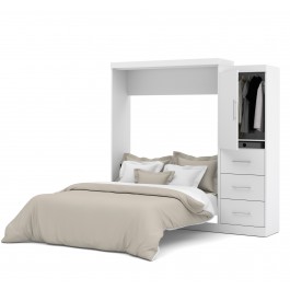 Bestar 25882-17 Nebula 90" Queen Wall bed kit in White