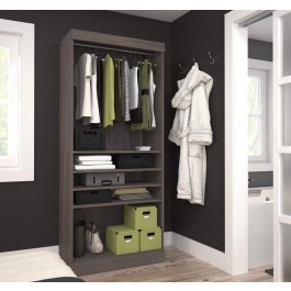Bestar 26160-47 Pur By 36" Storage Unit in Bark Gray