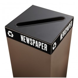 Safco Public Square Slot Lid Black 2987BL