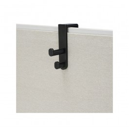 Safco Over the Panel Double Hook Qty 6 Pack Black 4225BL