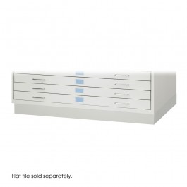 Safco Facil Flat File Closed Base-Medium Light Gray 4973LG