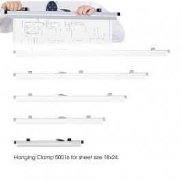 Safco 18" Hanging Clamps for 18" x 24" Sheets Pack Gray 50016