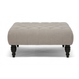 Wholesale Interiors 502-Beige-Otto Keswick Beige Linen Modern Tufted Ottoman