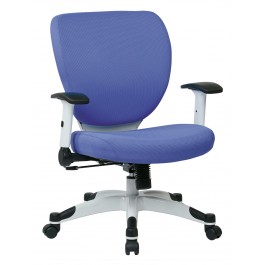 Office Star 5200W-5877 Managers Chair with Padded Mesh Seat in Sky