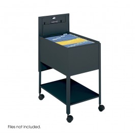 Safco Extra Deep Mobile Tub File with Lock Legal Size Black 5363BL