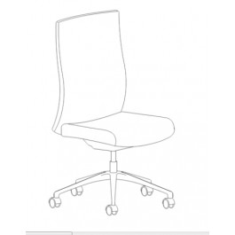 Encore 5551-U Memento Upholstered Back Armless Conference or Executive Swivel Tilt Lock Chair