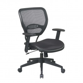 Office Star Space Seating Black AirGrid Seat and Back Deluxe Task Chair 5560
