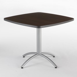 Iceberg CafeWorks Cafe Table 36 inch Square - Walnut 65614