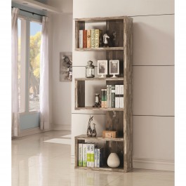 Coaster 800847 Bookcases Open Bookcase with Distressed Wood Finish