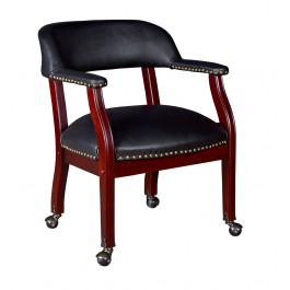 Regency 9004CBK Ivy League Captain Chair with Casters in Black