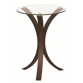 Coaster 902867 Accent Tables Snack Table with Glass Table in Cappuccino