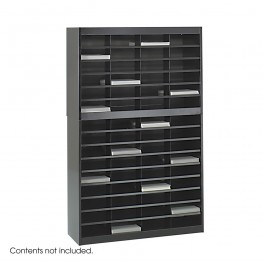 Safco E-Z Stor Literature Organizer 60 Letter Size Compartments Black 9231BLR