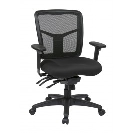 Office Star 92893-30 ProGrid Back Mid Back Managers Chair in Coal