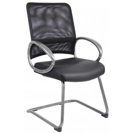 Boss Mesh Back with Pewter Finish Guest Chair B6409