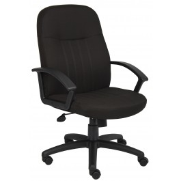 Boss Mid Back Fabric Managers Chair in Black B8306-BK