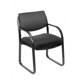 Boss Black Fabric Guest Chair B9521-BK