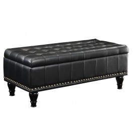 Office Star BP-CDOT45-B3 Caldwell Storage Ottoman in Black