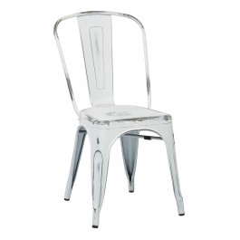 Office Star BRW29A4-AW Bristow Armless Chair 4 Pack in Antique White