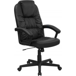 Flash Furniture High Back Black Leather Executive Swivel Office Chair BT-983-BK-GG