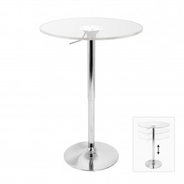 Lumisource BT-ADJ23TW CL Adjustable Bar Table