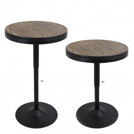 LumiSource BT-DAK BK Dakota Bar Table Brown Top in Black