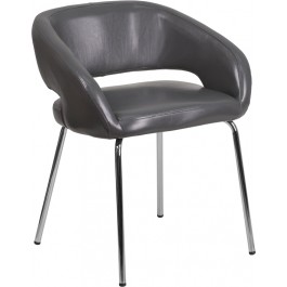 Flash Furniture CH-162731-GY-GG Fusion Leather Chair in Gray
