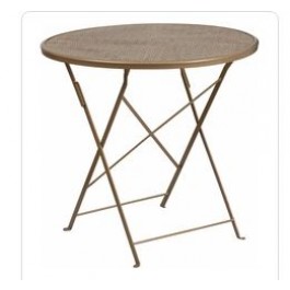 Flash Furniture CO-4-GD-GG 30" Folding Patio Table in Gold (Default)