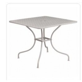 Flash Furniture CO-6-SIL-GG 35.5" Steel Patio Table in Gray (Default)