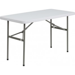 Flash Furniture DAD-YCZ-122-2-GG Granite White Plastic Folding Table