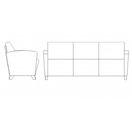 Lazboy DIA30UA Dialogue Sofa with Upholstered Arm Cap