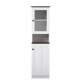 Baxton Studio DR 883300-White/Wenge Lauren Two-Tone Buffet and Hutch Kitchen Cabinet (Default)