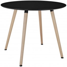 Modway EEI-1055-BLK Track Circular Dining Table in Black