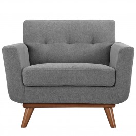 Modway EEI-1178-GRY Engage Upholstered Armchair in Expectation Gray