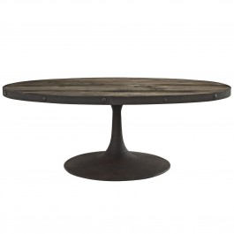 Modway EEI-1204-BRN-SET Drive Wood Top Coffee Table in Brown