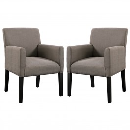 Modway EEI-1299-GRY Chloe Armchair Set of 2 in Gray