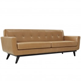 Modway EEI-1338-TAN Engage Leather Sofa in Tan