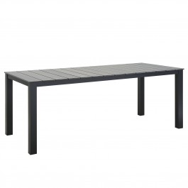 Modway EEI-1509-BRN-GRY Maine 80" Outdoor Patio Dining Table in Brown Gray