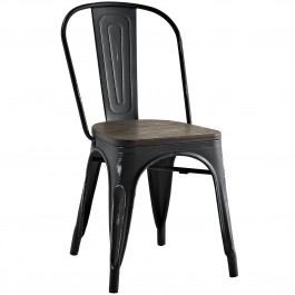 Modway EEI-2028-BLK Promenade Bamboo Side Chair in Black