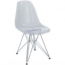 Modway EEI-220-CLR Paris Dining Side Chair in Clear