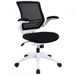 Modway EEI-596-BLK Edge White Base Office Chair in Black