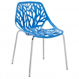 Modway EEI-651-BLU Stencil Dining Side Chair in Blue