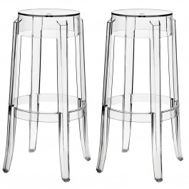 Modway EEI-909-CLR Casper Bar Stools Set of 2 in Clear