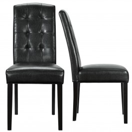 Modway EEI-952-BLK Perdure Dining Chairs Set of 2 in Black