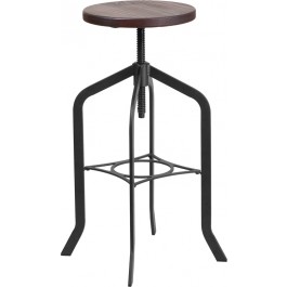 Flash Furniture ET-BM3732-30-GG 30" Barstool with Swivel Lift Wood Seat
