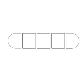 Office Star EXP-TYP24R-CHY Expandable Cherry Racetrack Table 24 Feet