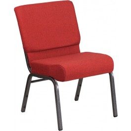 Flash Furniture FD-CH0221-4-SV-RED-GG Fabric church chair in Red