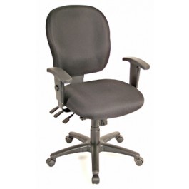Eurotech Seating Racer Multi Function Mid-Back Swivel Chair Taupe FM4087