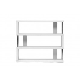 Wholesale Interiors Fp-3D-White Barnes White Three-Shelf Modern Bookcase