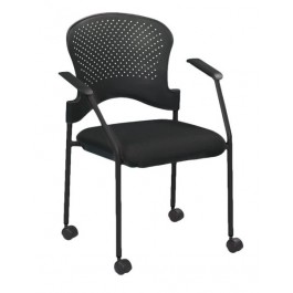 Eurotech Seating FS9070 Breeze 4 Leg Side Chair With Casters Black Frame