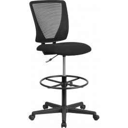 Flash Furniture GO-2100-GG Ergonomic Mid-Back Mesh Chair in Black